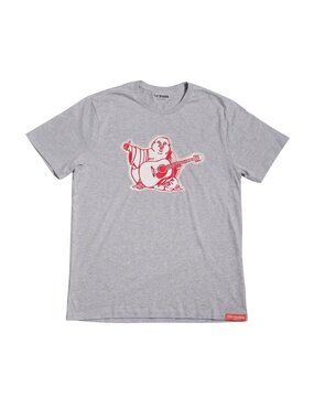 NWOT | True Religion Grey Red Buddha Guitar Graphic Crew Neck Tee 3XL